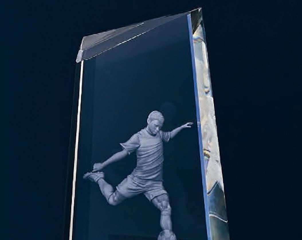 サッカー専用クリスタルトロフィー（2655）